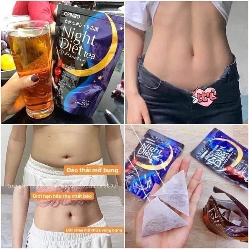[Hàng _ Nhật] Trà Đêm O.ri.hi.ro Night Diet Tea giảm cân Nhật Bản