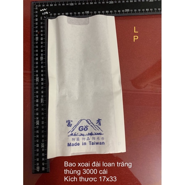 bao xoài (GO) trắng 100túi (17x33)