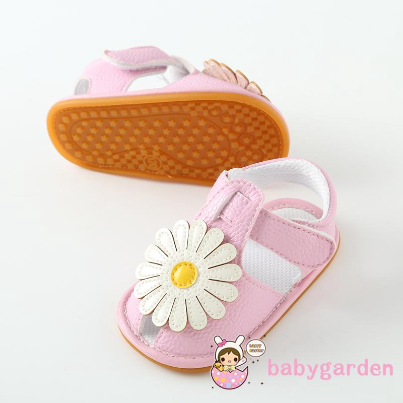 Giày sandal đính hoa dễ thương cho bé gái 0-18 tháng tuổi