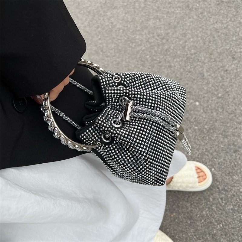 Túi Đeo Chéo Mini Đính Kim Cương Sáng Bóng Phong Cách Thời Trang Mới Cho Nữ