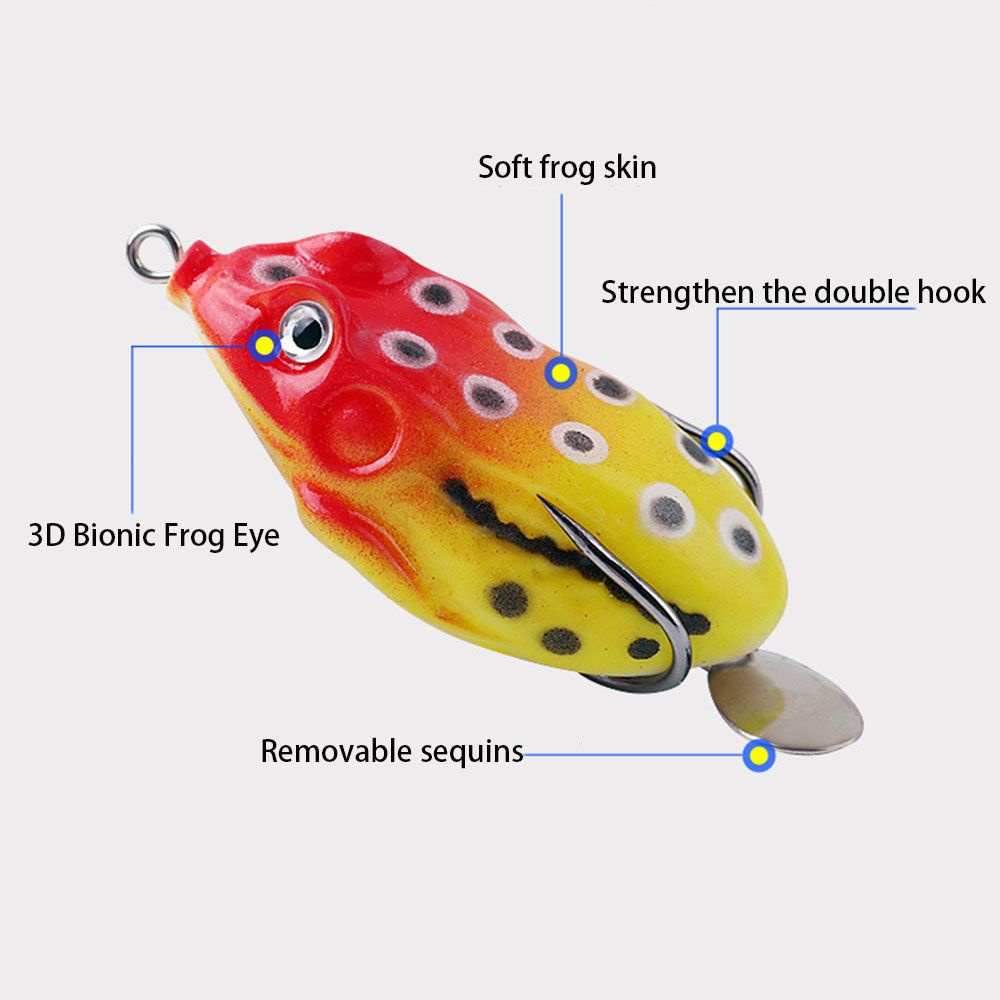 Mồi giả câu cá hình ếch 3D bằng nhựa