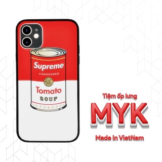 Ốp lưng lon soup TOMATO Supreme đỏ trắng hai màu cho Iphone 5 6 7 8 Plus 11 12 Pro Max X Xr SUPPOD00034
