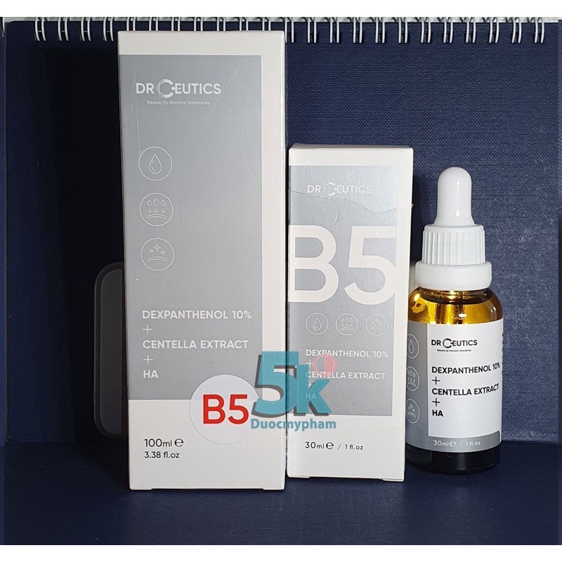 Serum B5 DrCeutics Cấp Ẩm Và Phục Hồi Da Dexpanthenol 10% + Centella Extract + HA 30/100ML