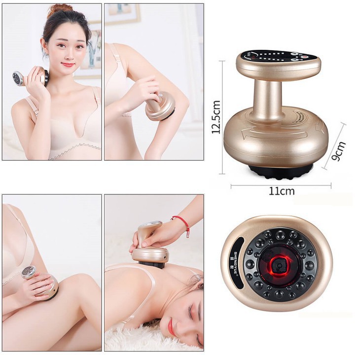 [XÃ KHO] MÁY MASSAGE CẠO GIÓ, GIÁC HƠI ĐIỆN TỬ - BỘ GIÁC HƠI 12 LY [HCM]