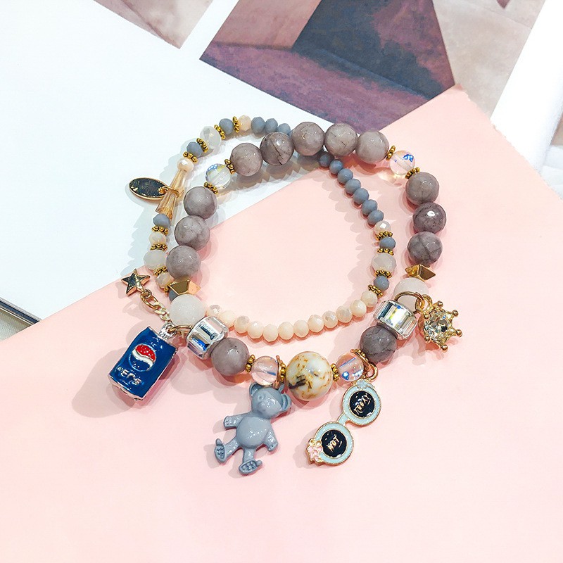 Vòng Tay Handmade Đính Đá Mã Não Hình Chai Nước Ngọt Phong Cách Bohemian | BigBuy360 - bigbuy360.vn