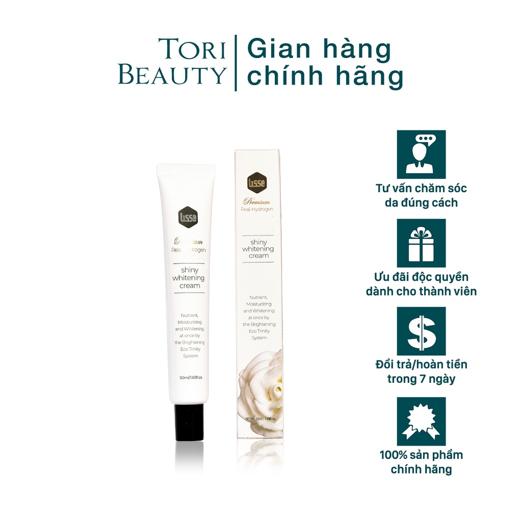 Kem Dưỡng Trắng Da Lisse Real Hydrogen Shiny Whitening Cream 50ml