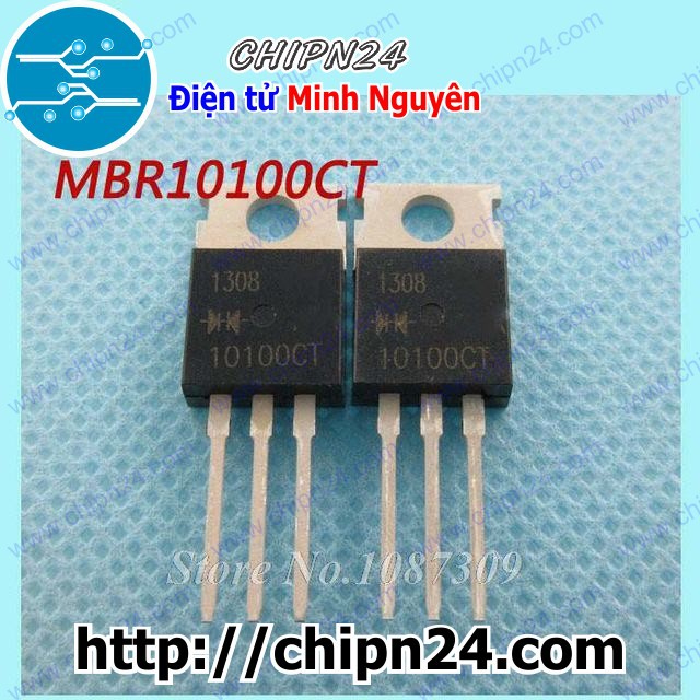 [2 CON] Diode MBR10100CT TO-220 10A 100V (MBR10100 MBR 10100) [Diode Schottky]