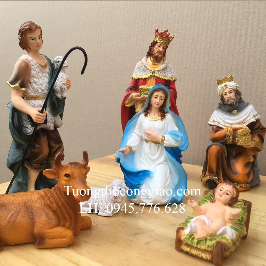 Bộ tượng Noel Giáng Sinh 20cm 11 tượng