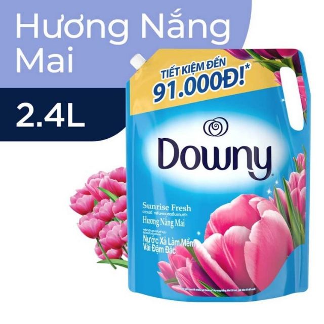 Nước xả vải Downy Hương nắng mai/làn gió mát 2.4L