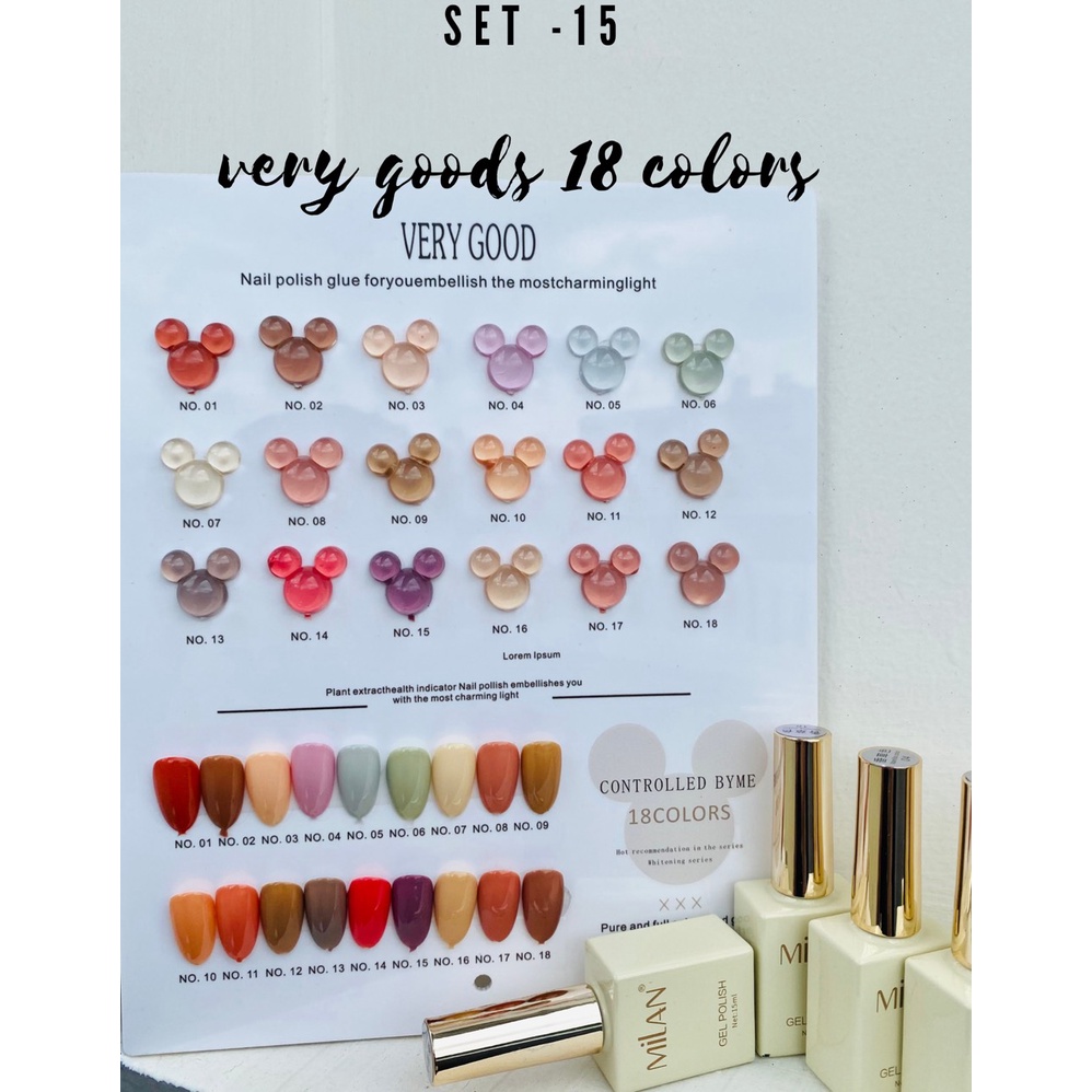 SET SƠN MILAN 18 MÀU KÈM BẢNG MÀU