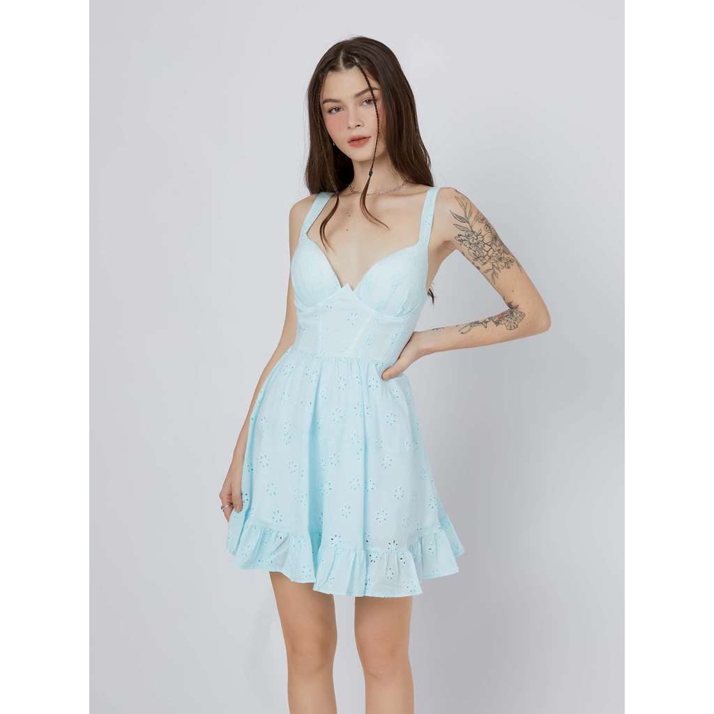 Đầm Ngắn Nữ Sun Dress Corset , Chất Vải Xô Hoa Thoải Mái , WDN000174 ,SOMEHOW
