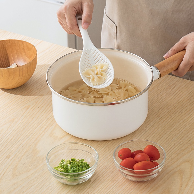 MUÔI XỚI CƠM HÌNH LÁ TRẮNG CHỐNG DÍNH ĐA NĂNG GẠO MUỖNG RẺ NACHUAN