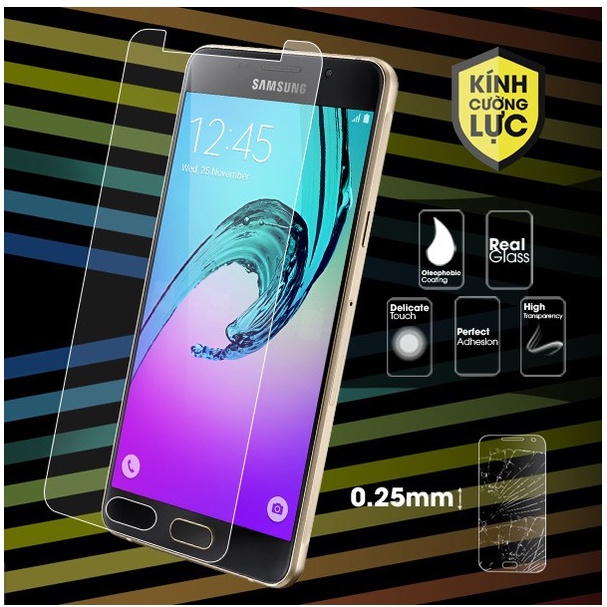Kính Cường Lực 9H SAMSUNG A5 2016 Phụ Kiện Đầy Đủ