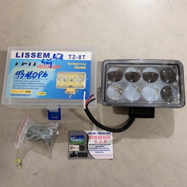 ĐÈN PHA LED BÌNH DC 8V-80V/40W LISSEM AS TRẮNG CAO CẤP