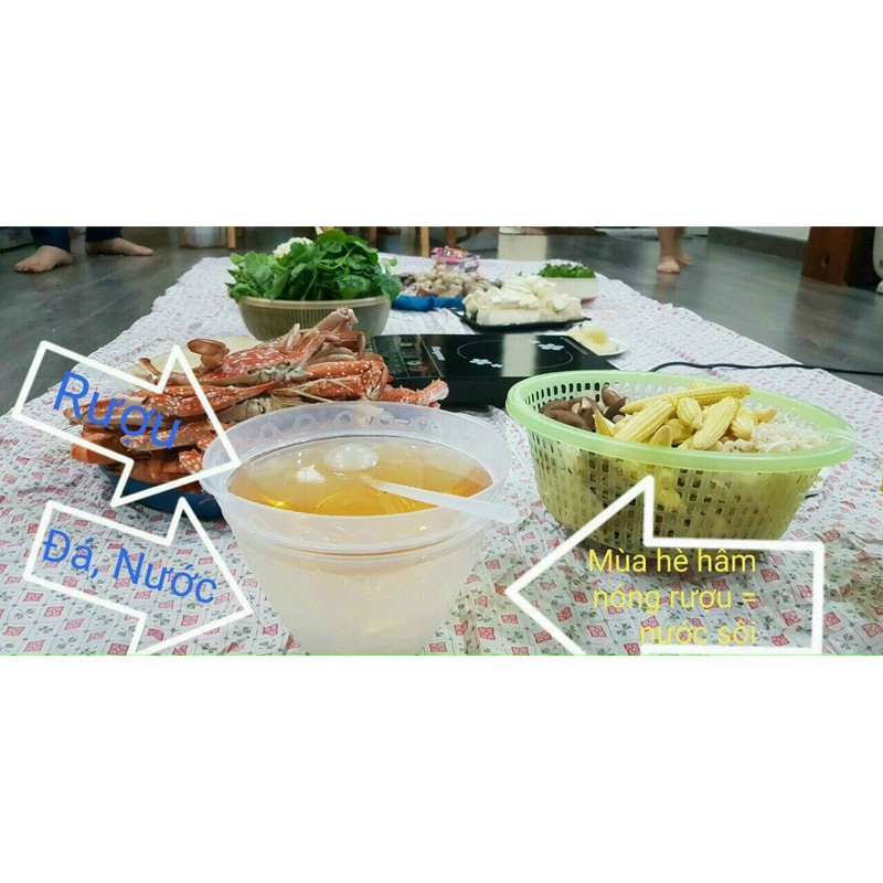 Bát ướp đá lạnh, hâm nóng rượu ( tặng kèm gáo múc rượu). thể tích 1lit