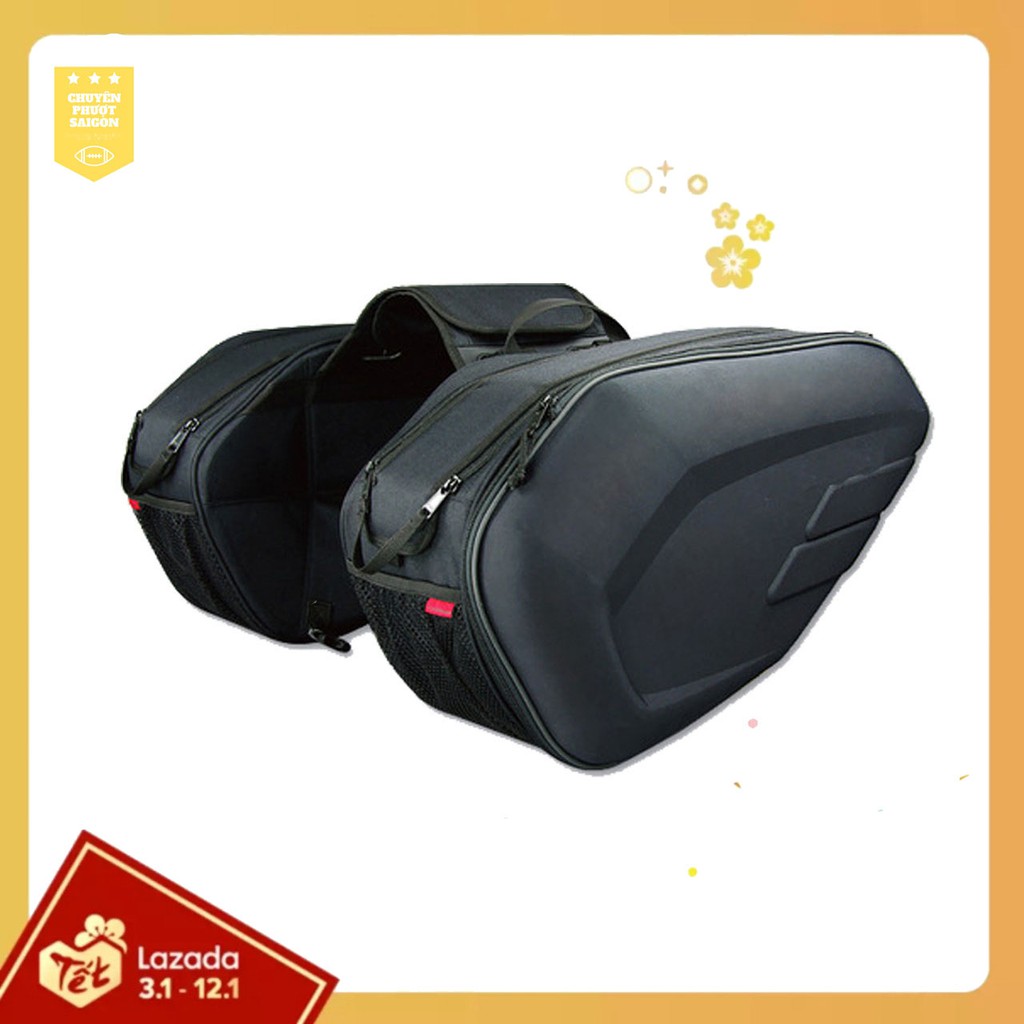BỘ 2 TÚI TREO YÊN XE KOMINE SA 212 XE MÁY DUNG TÍCH LỚN CHỐNG NƯỚC