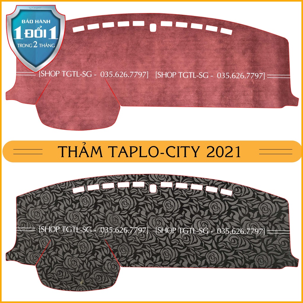 [City đời 2021] Thảm bảo vệ Taplo oto loại da vân gỗ,da cacbon,da nỉ đen và nhung lông cừu dày 3 lớp