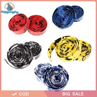 Bộ 2 cuộn băng bọc trang trí ghi đông xe đạp và 2 chốt