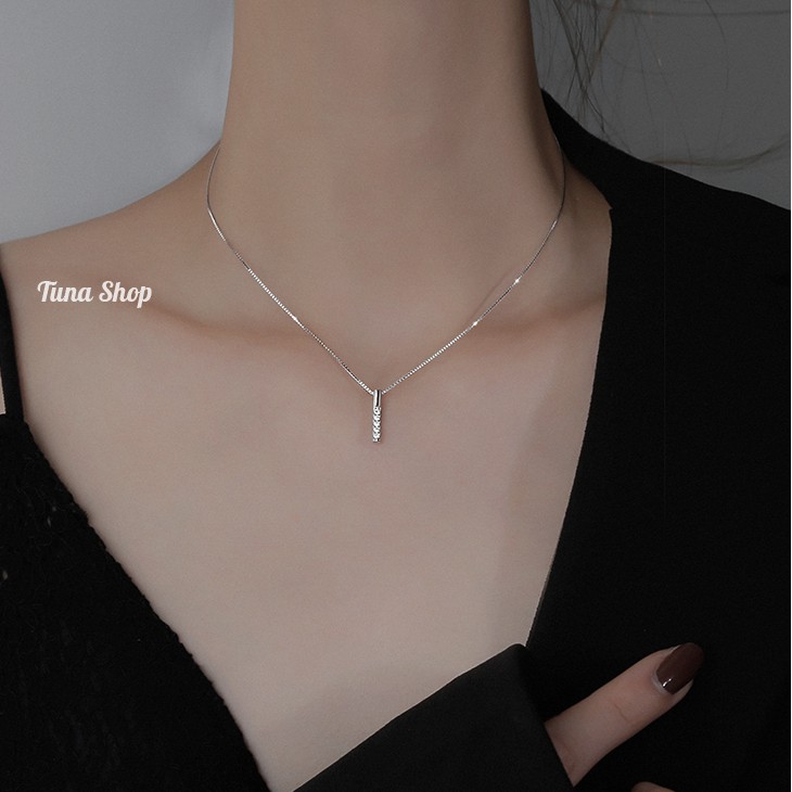 Dây chuyền bạc, Vòng cổ nữ Bạc thanh gắn đá cao câp TUNASILVER Trang sức Bạc, 𝐕𝐢𝐝𝐞𝐨 + 𝐚̉𝐧𝐡 𝐭𝐡𝐚̣̂𝐭 𝐂𝐚𝐦 𝐤𝐞̂́𝐭 𝐜𝐡𝐮𝐚̂̉𝐧 𝐁𝐚̣𝐜