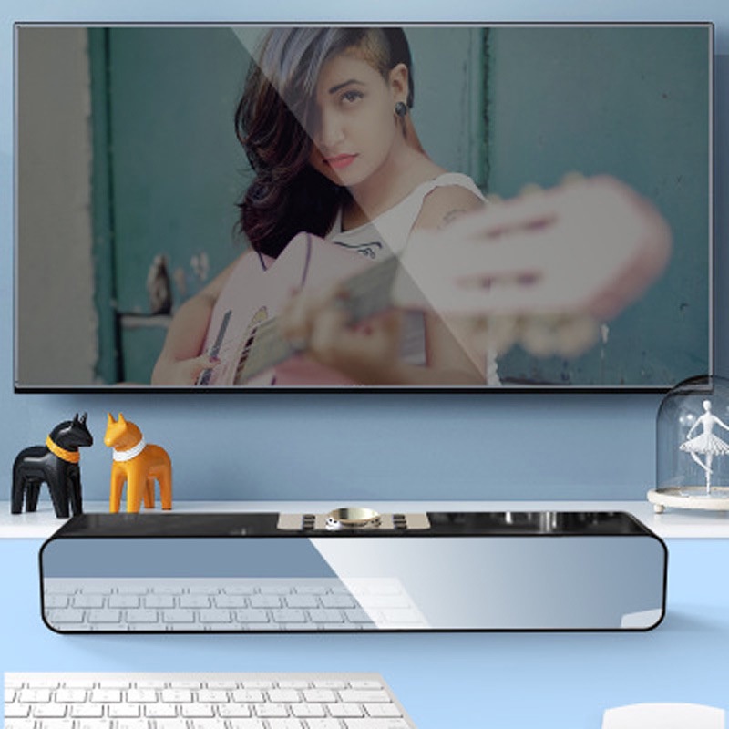 Loa Bluetooth mini không dây G28, Loa Bluetooth kiêm đồng hồ báo thức, nghe đài FM,màn hình tráng gương hiển thị đèn led