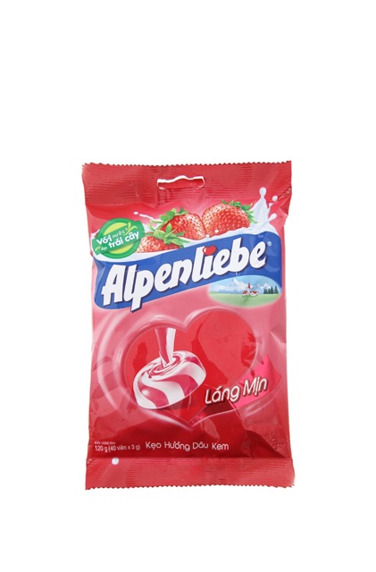 KẸO ALPENLIEBE HƯƠNG DÂU KEM GÓI 40 VIÊN - 120G