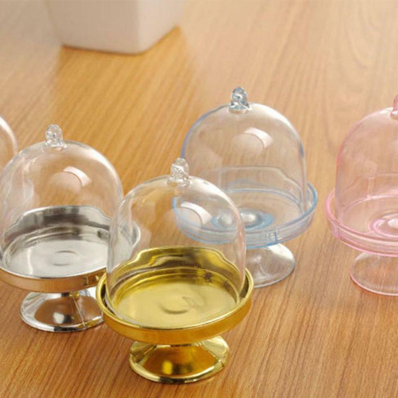 Hộp Đựng Bánh / Kẹo / Bánh Mini Bằng Nhựa Có Nắp Đậy Và Giá Đỡ Cho Tiệc Tùng / Tiệc Cưới / Sinh Nhật / Halloween