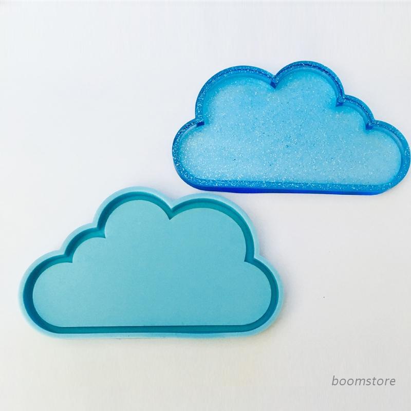 Khuôn silicone làm miếng lót ly khay resin epoxy tạo hình đám mây