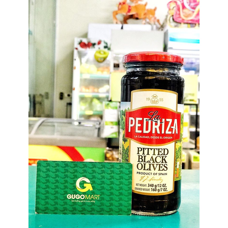 QUẢ OLIU XANH/ OLIU ĐEN NGUYÊN TRÁI TÁCH HẠT HIỆU LA PEDRIZA 340G/ QUẢ OLIVE/ QUẢ Ô LIU TÂY BAN NHA