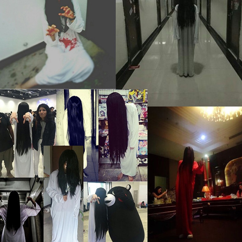 Sadako Bộ Đồ Hóa Trang halloween Nhân Vật Phù Thủy Ma Cà Rồng Màu Đỏ Và Trắng Đáng Sợ