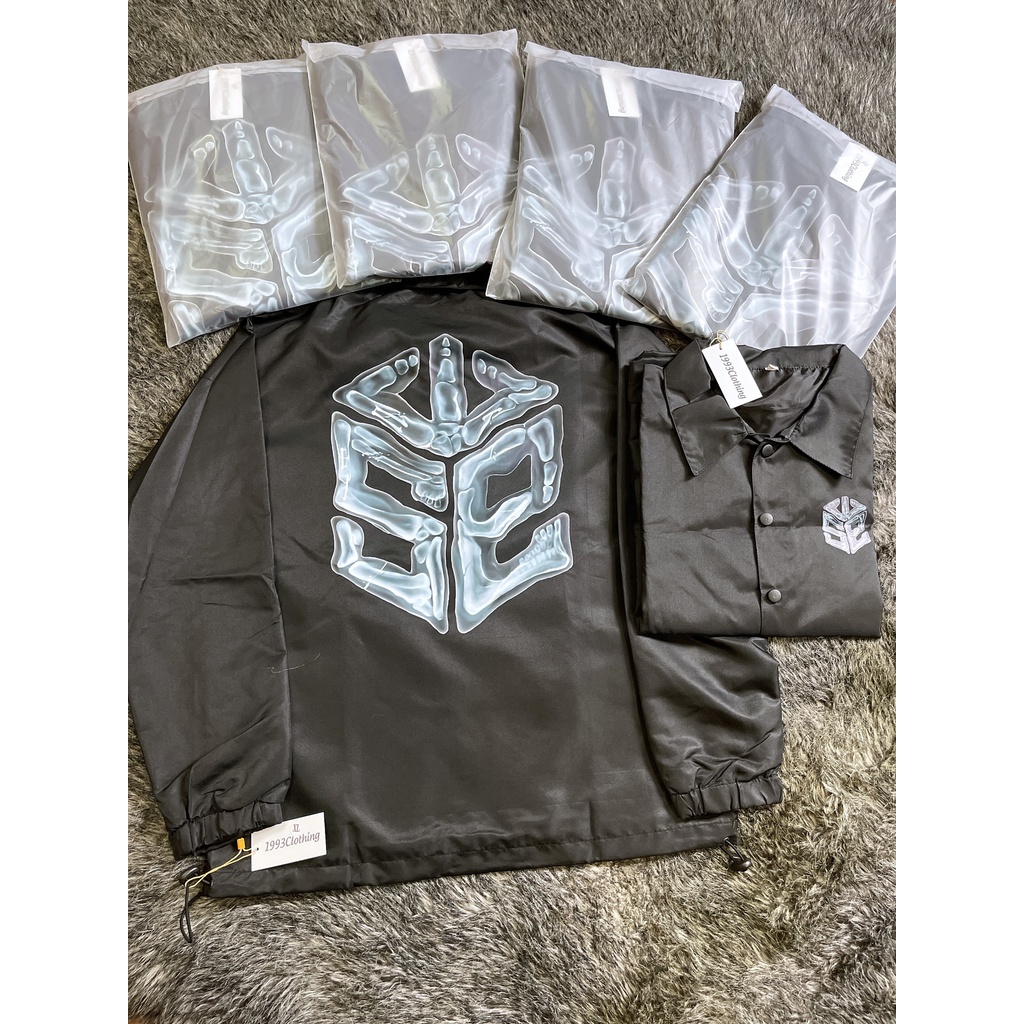 ÁO KHOÁC KAKI NÚT BẤM/ ÁO JACKET ĐEN IN HÌNH SW.E XƯƠNG ,FREESHIP,LOCAL BRAND HÀNG VNXK 2 LỚP CHÓNG NẮNG,1993CLOTHINGG