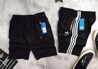 Quần short adidass 3 sọc đen trắng