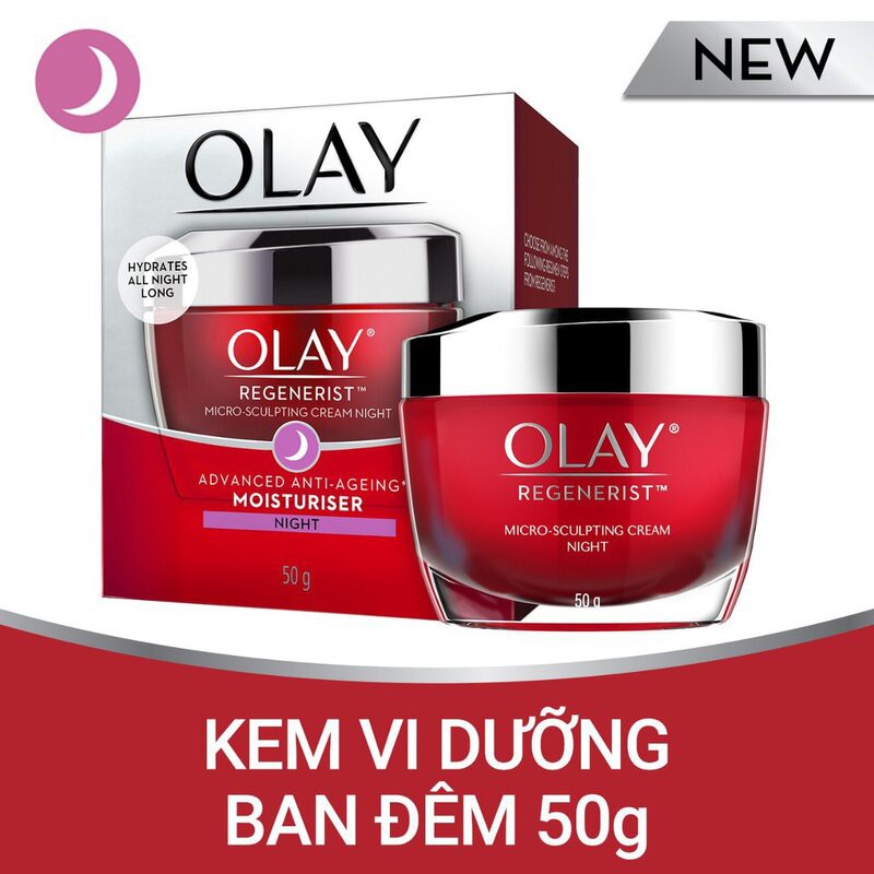 Kem Dưỡng Ban Đêm Olay Regenerist Regenerist Micro-Sculpting Cream Night Ngừa Lão Hóa 50g