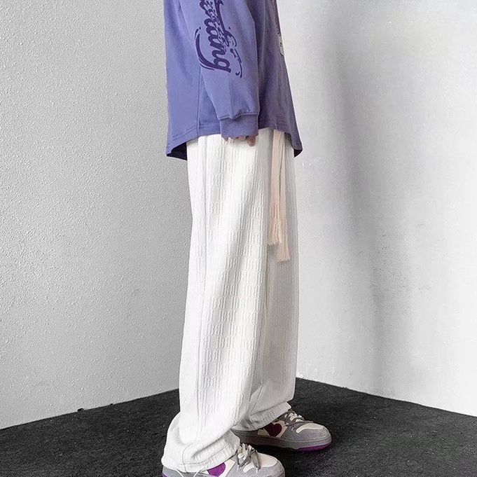 Quần Dài Thể Thao Nam quần thun ống rộng sọc simple  giá rẻ quần dài thể thao Thời Trang Phong Cách Hàn Quốc