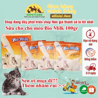 Sữa cho chó mèo bio milk 100gr, sữa bột dinh dưỡng cho thú cưng - 9xpetcare