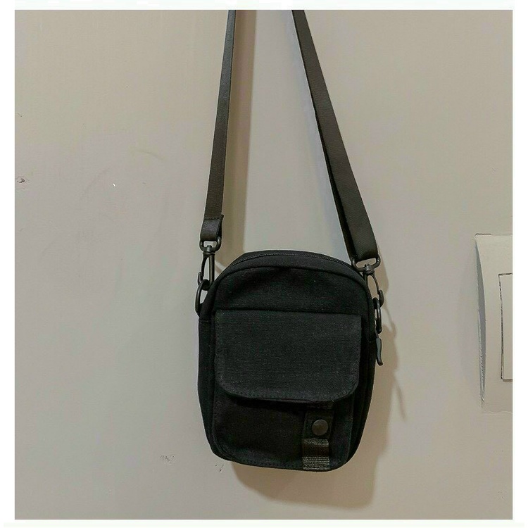 [ HÀNG SẴN ] Túi Đeo Chéo Canvas đơn giản Unisex đựng điện thoại nam nữ vải bố mềm