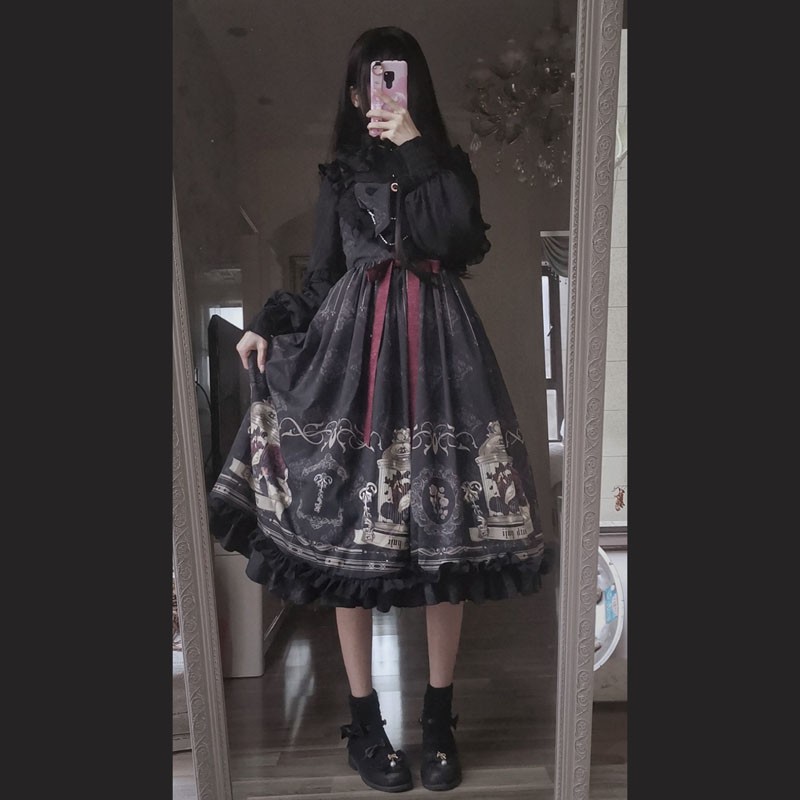 Váy lolita JSK màu đen huyền bí ma mị