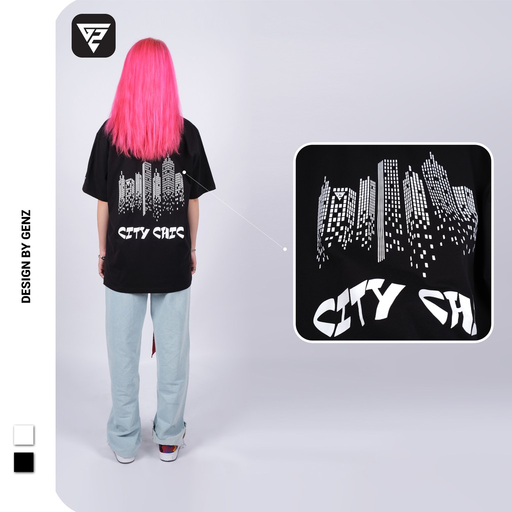 Áo thun tay lỡ GENZ phông Unisex nam nữ Cotton oversize form rộng City Chic GZT02 | BigBuy360 - bigbuy360.vn