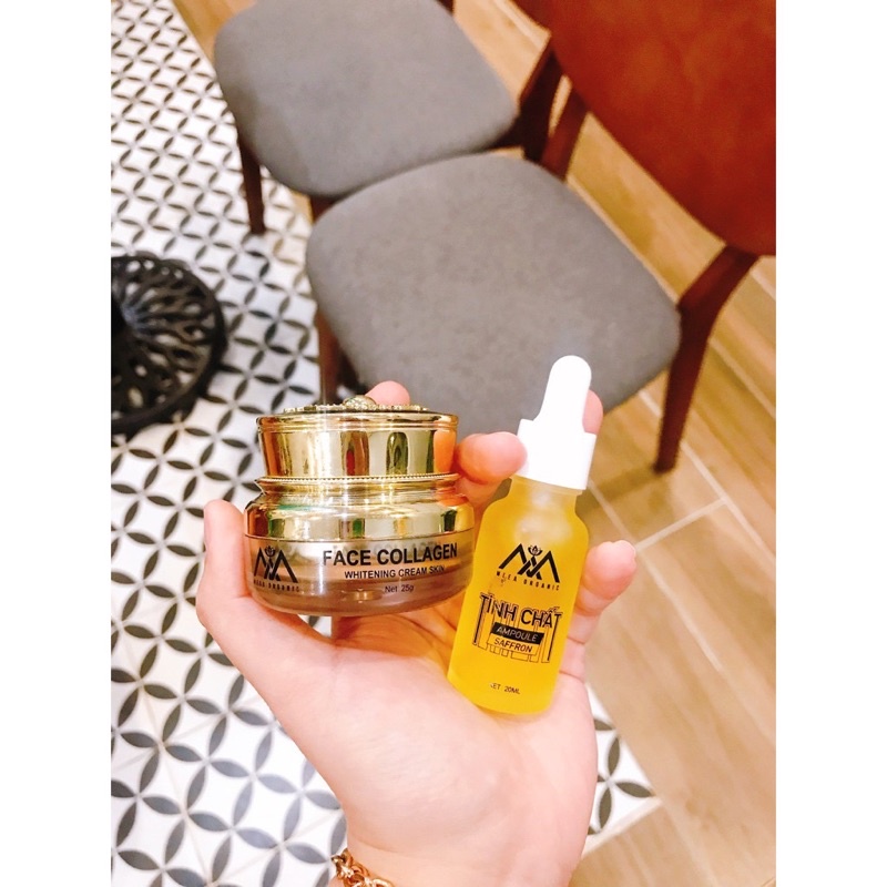 Kem Face Collagen DNA Cá Hồi và Tinh Chất Ampoule Saffron