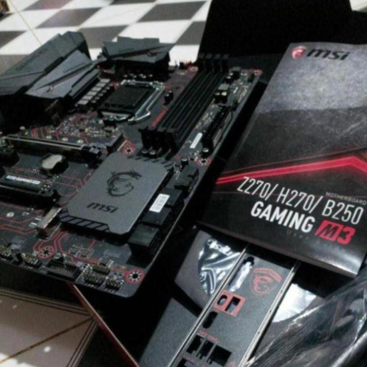 Mainboard MSI B250 GAMING M3 kèm chặn, main sk 1151