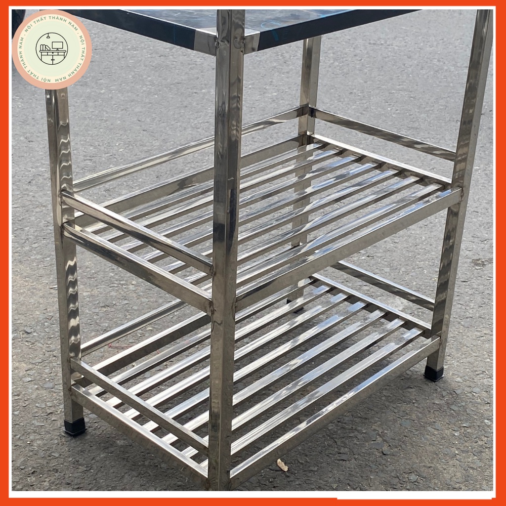 Kệ Inox Để Đồ Nhà Bếp Lò Vi Sóng Đa Năng 3 Ngăn Sản Xuất Trực Tiếp Tại Xưởng Nội Thất Thành Nam Chất Lượng Bền Đẹp