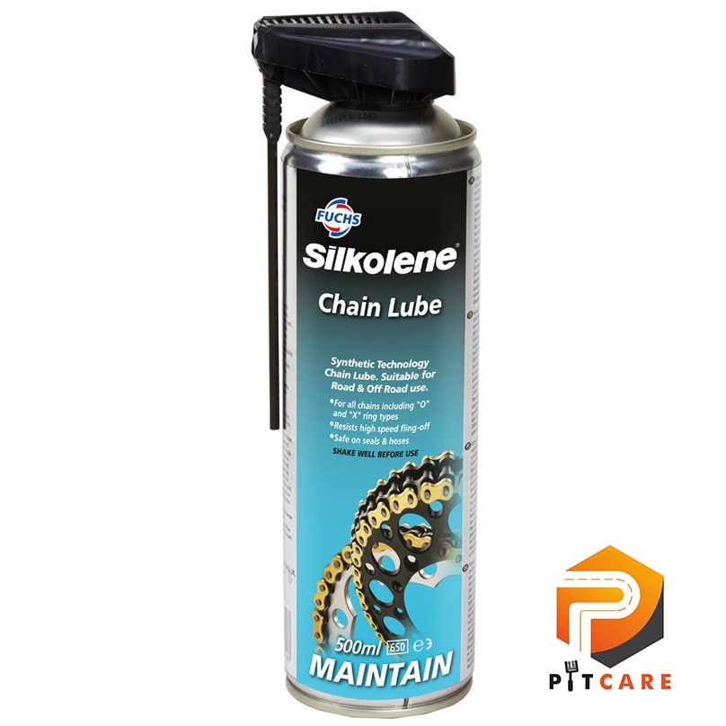 Xịt Dưỡng Sên Fuchs Silkolene Chain Lube 500ml Không Màu Không Văng Hoạt Động Trong Cường Độ Cao