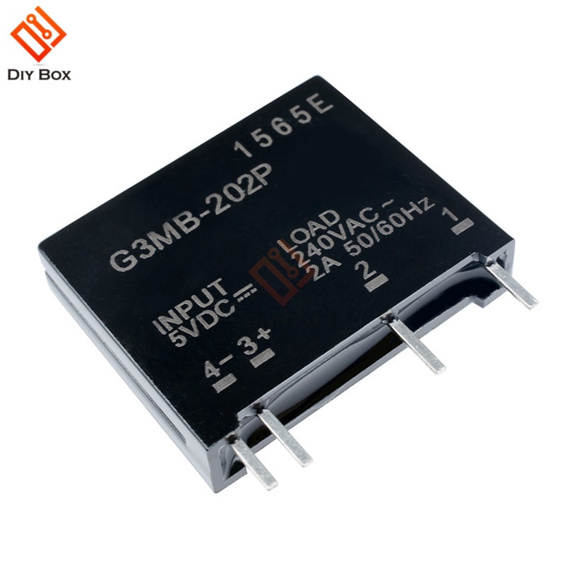 5Pcs 5V 12V DC-AC Solid State Relay Module G3MB-202P G3MB 202P PCB SIP SSR AC 240V 2A Snubber Circuit Resistor Relay Switch