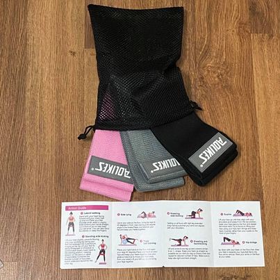 BỘ 3 DÂY Vải TẶNG TÚI LƯỚI + HDSD] Dây Kháng Lực Miniband Tập Mông Aolikes BDTM-1245