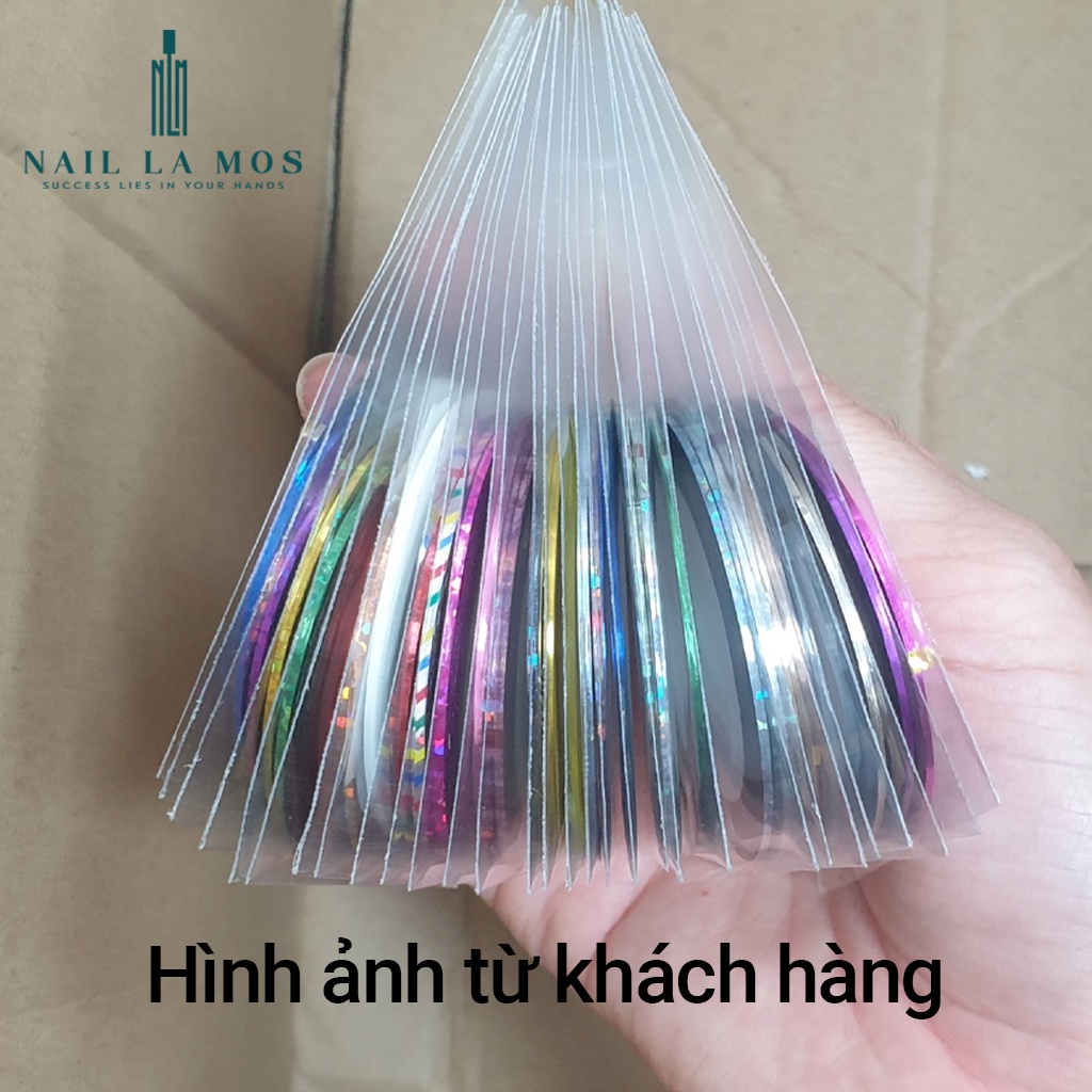Set 30 cuộn line nail mix các màu sắc - line trang trí móng tay đa phong cách