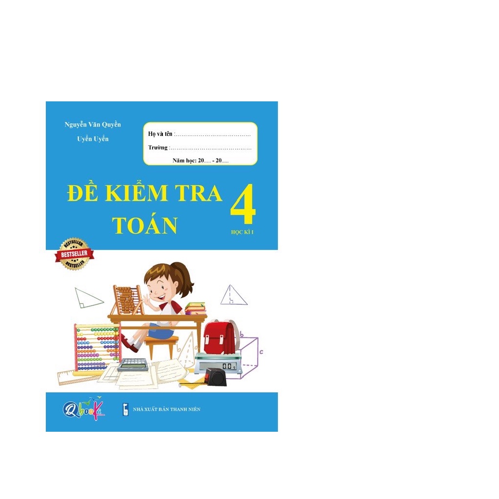 Sách Combo Bài Tập Tuần và Đề Kiểm Tra Toán Tiếng Việt 4 Học Kì 1