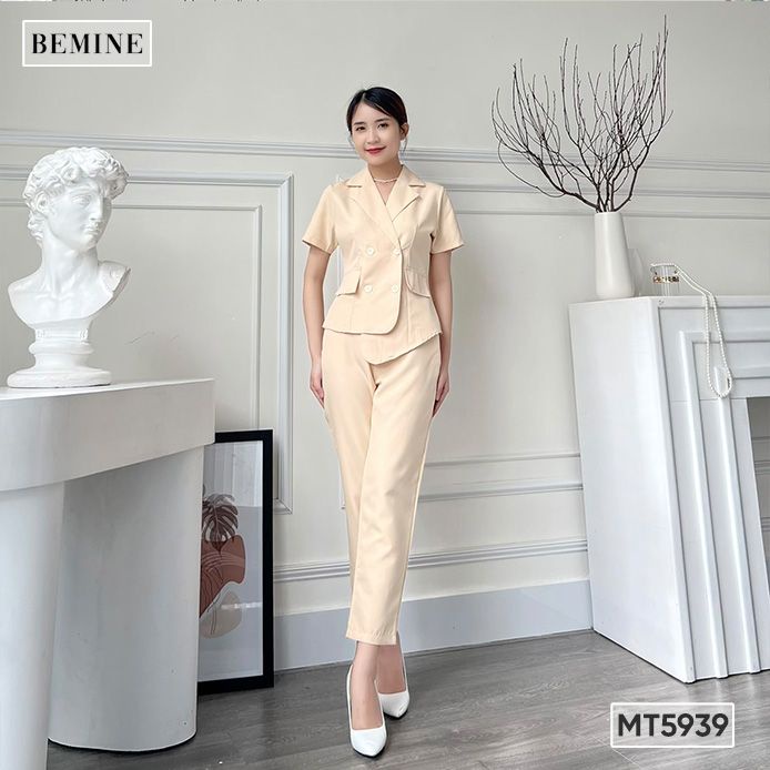 Set quần vest áo kiểu lệch tà BEMINE MT5939