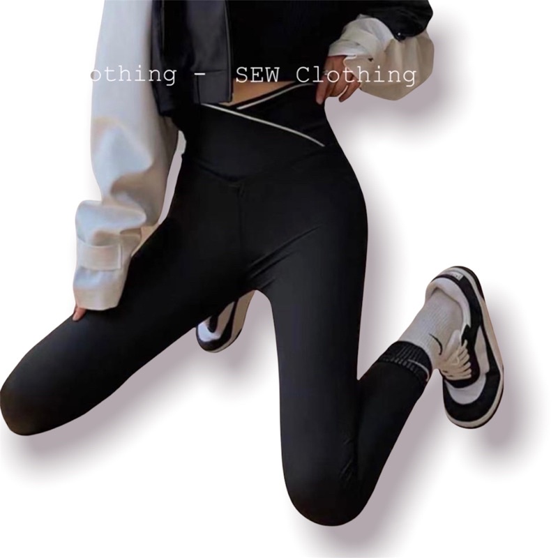 Quần Legging Cạp Chéo, Che Khuyết Điểm, Gen Bụng, Nâng Mông Hot Trend - HÀNG CAO CẤP | BigBuy360 - bigbuy360.vn