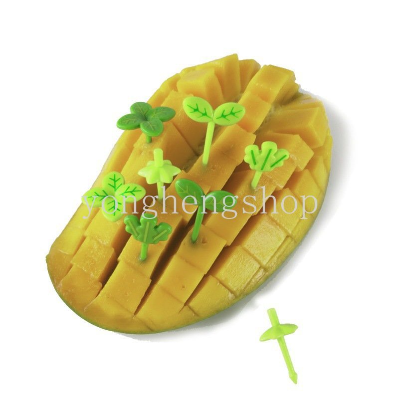 Set 8 Nĩa Ăn Trái Cây Hình Chiếc Lá