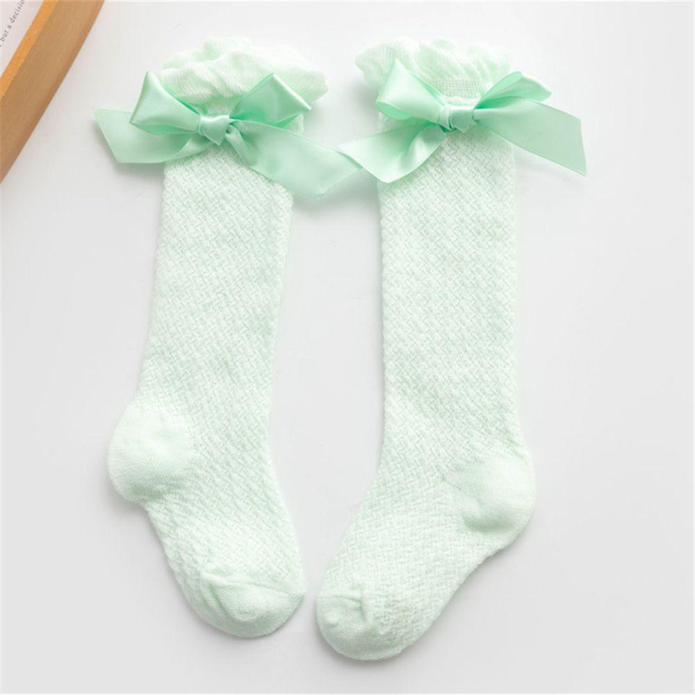 CLEVER Vớ Cotton Mềm Đính Nơ Thoáng Khí Cho Bé Gái