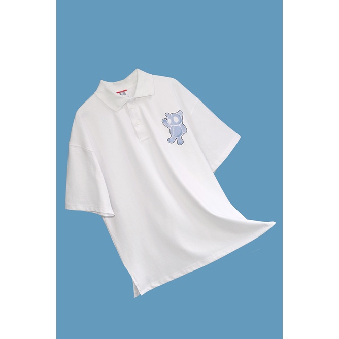 Áo Thun Form Rộng Polo Nam Nữ In Hình Teddy Negative Chất Lừ Vải Cotton Mềm Mát Kiểu Cách   Trẻ Trung TTQ0230